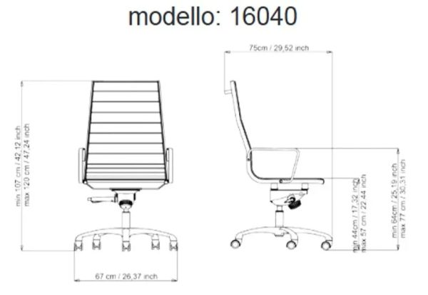 Chaise de bureau exécutive Luxy Italia – Bild 2