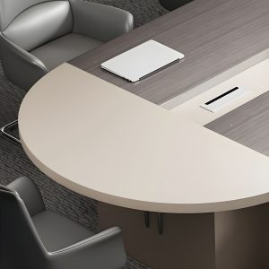 Bureau de direction contemporain ovale avec bahut - 367 cm (L) x 150 cm (l) x 75 cm (H) Table seule – Bild 5