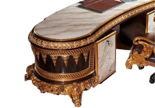 Ensemble de bureau Prestige Ostrich Store Biyadina - Ensemble de bureau en cuir gris - Réf. Cuir d'autruche – Bild 2