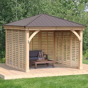 Gazebo Meridian de 3,7 m (12 pi) avec triple mur d'intimité – Bild 4