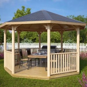 Gazebo bois « Elizabeth XL » 15m²
