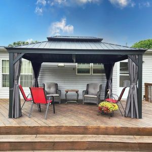 Gazebo Purple Leaf de Jardin Extérieur 4,85 x 3,65 M – Bild 2