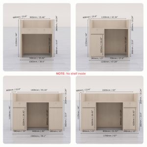 Comptoir de réception Crius Timber sur mesure, 1 200 x 600 x 1 120 mm – Bild 4