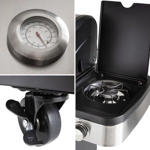 COOK'IN GARDEN - Barbecue au gaz FIDGI 3 avec desserte - Image 3