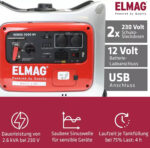 Groupe électrogène inverseur ELMAG SEBSS 3000Wi avec moteur YAMAHA MZ175 super-insonorisé 53046 – Bild 3