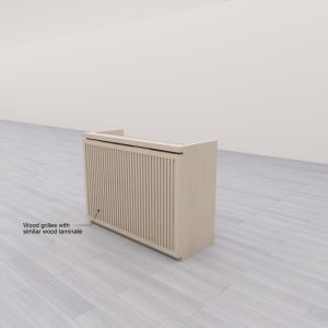 Comptoir de réception Crius Timber sur mesure, 1 200 x 600 x 1 120 mm – Bild 5