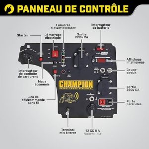 Champion Power Equipment, Générateur de courant, appareil mobile essence 3200 watts, + télécommande (3200 W, 6 l) – Bild 3