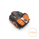 Worx - Robot Tondeuse connecté - LANDROID Vision - 600 m² - WR206E.1 (sans Installation de Fil périphérique, évite Obstacles, tond près des Bordures,
