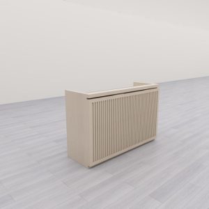 Comptoir de réception Crius Timber sur mesure, 1 200 x 600 x 1 120 mm