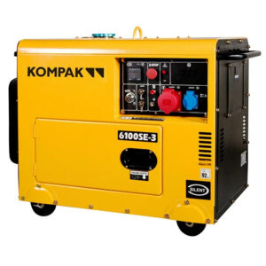 Groupe électrogène diesel triphasé insonorisé avec moteur 4 temps 6,6 kVA K6100SE-3 Kompak