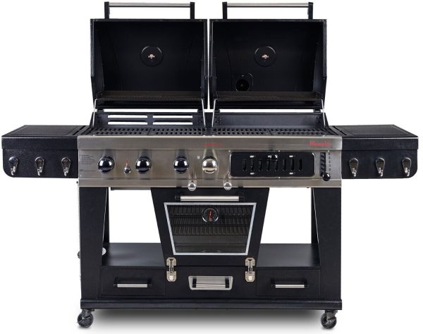 Pit Boss Memphis Ultimate Barbecue combiné à gaz et charbon de bois avec fumoir Article n° 10707 3 % de prépaiement