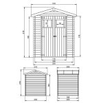 Cobertizo de madera timbela m343 h218 x 206 x 216 cm / 3,53 m2 – Bild 4