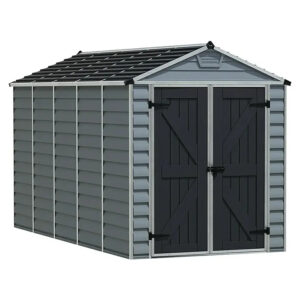 Caseta de jardín de policarbonato SkyLight, Palram/Canopia, 1,85x3,04x2,17m, 5,62m², Gris