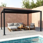 Pérgola bioclimática lamas de aluminio y acero