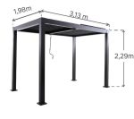 Pérgola de aluminio naterial clima bio gris de 313x198 cm – Image 2