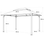 Pérgola aluminio naterial ágora blanco 301x401 cm – Image 2