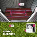 cobertizo para jardín gris/blanco – Image 2