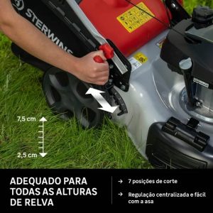 Grasmaaier benzine sterwins plm1-51h170.6 167cc 51 cm breed - Afbeelding 4