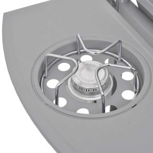 vidaXL Barbacoa de gas con 4+1 quemadores, plateada – Image 4