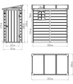 Vente-unique Tuinschuur van grijze en antracietkleurige hars - Afbeelding 7