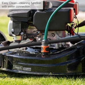 scheppach MS173-51E benzine grasmaaier, 4,5 pk, snijbreedte 510 mm, elektrische start, wielaandrijving, maaihoogteverstelling - Image 4