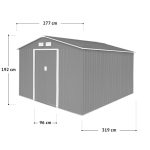 HATTORO S300 gereedschapsschuur tuinhuis schuur 15 m³ groen - Image 4