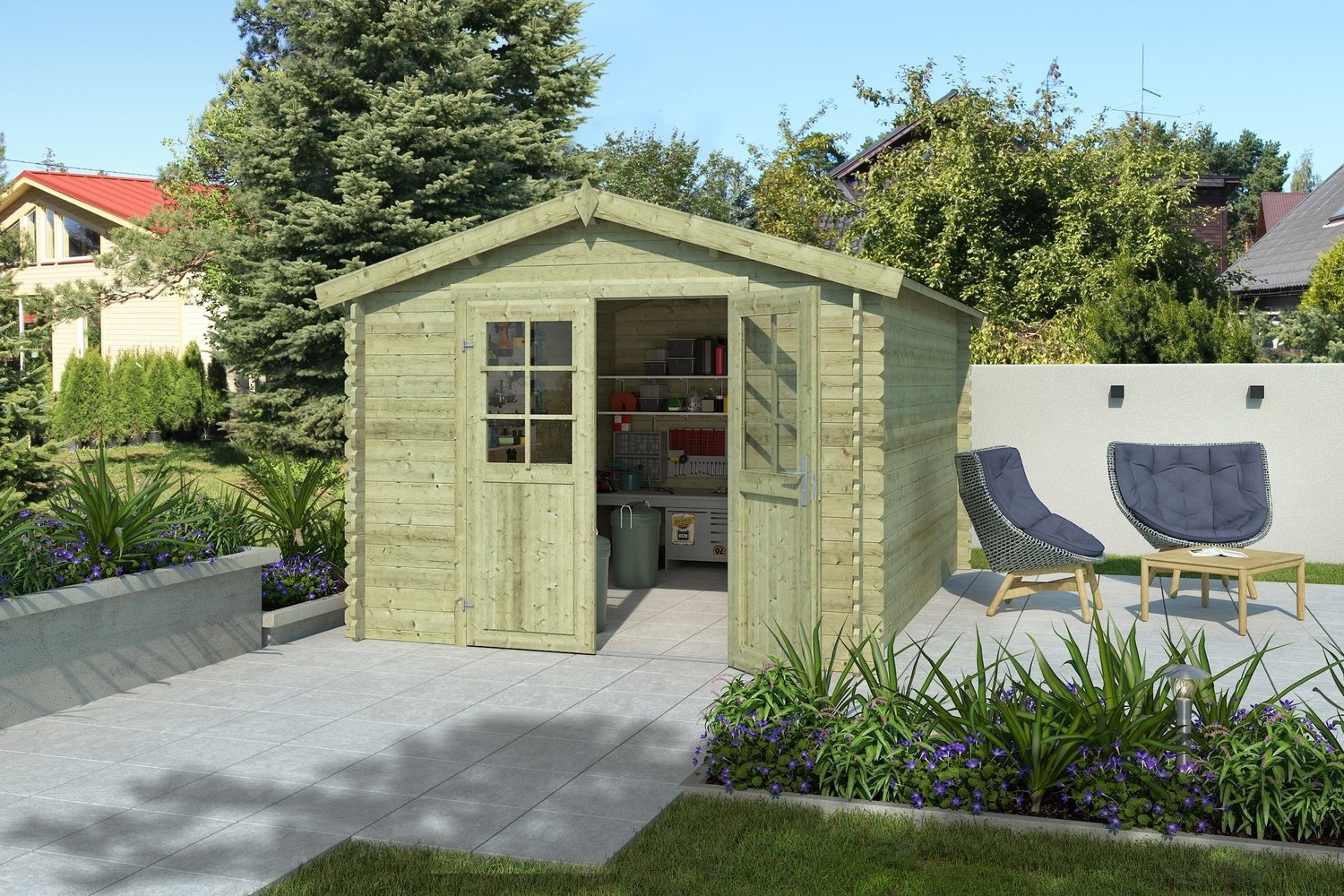 446 Norah 380 Olijfgroen geïmpregneerd – Bild 1