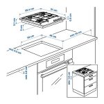 Placa de gas, IKEA 300 acero inoxidable, 59 cm - Imagen 2