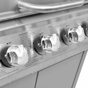 vidaXL Barbacoa de gas con 4+1 quemadores, plateada – Image 5