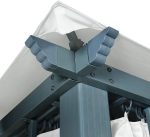 Cenador con cortina color crema aluminio 400x300 cm Vidaxl – Image 9