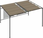 Cenador con toldo retráctil 3x4x2,3 m Taupe 180 g/m² - Image 4