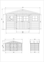 Timbela Cobertizo de madera a246x418x220cm/8m2 – Bild 3