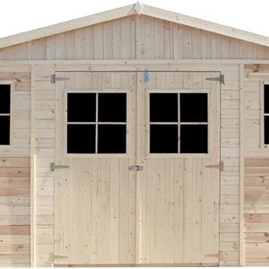 Timbela Cobertizo de madera para jardín Con Suelo Tratado