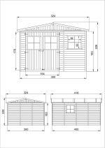 Timbela Cobertizo de madera 324x416cm/12m2 – Image 3