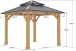 Pérgola de Jardín Gardiun Denver 8,76 m2 287x287x300 cm Madera Laminada - Image 3