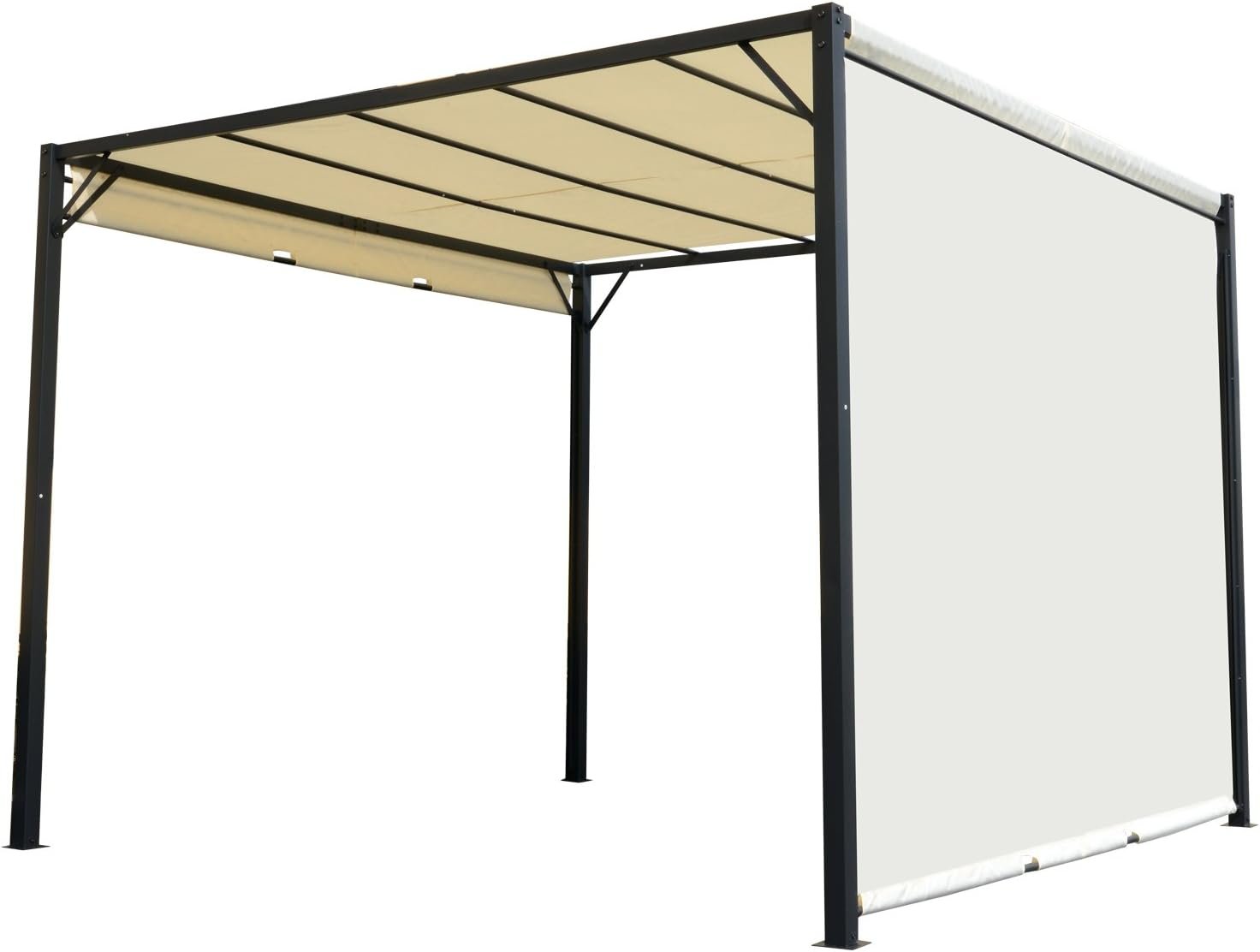 61O4vp13-aL._AC_SL1500_ Pérgola Outsunny 295x295x226 cm crema - Afbeelding 1