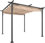 Cenador con techo retráctil