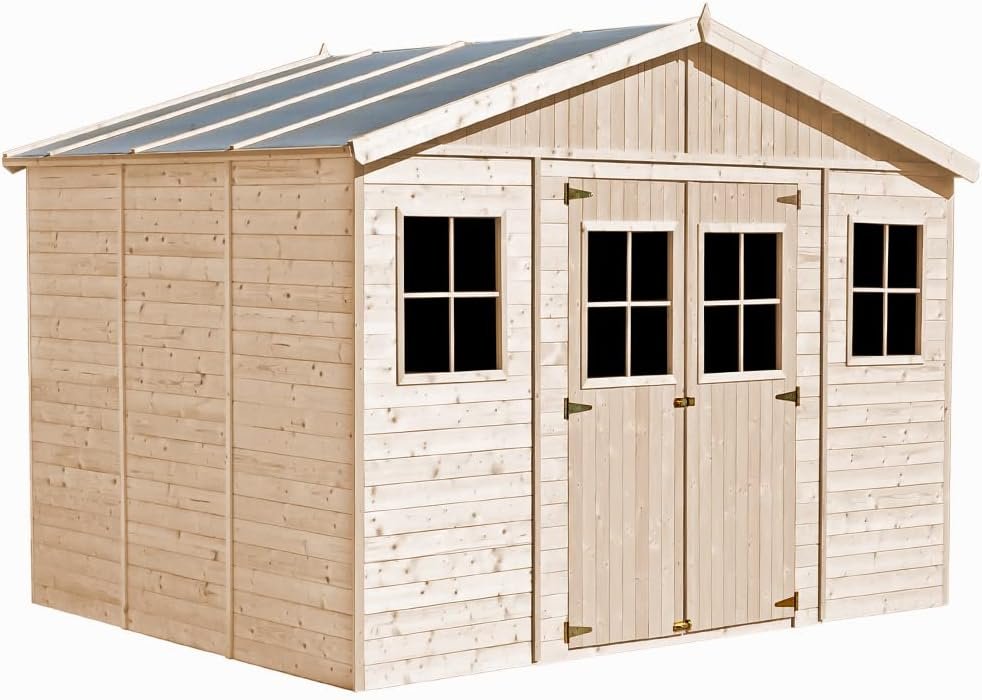 61blHHyD9WL._AC_SL1000_ Timbela M331 Houten Tuinschuur 12 m2 418 x 320 x H246 cm – Bild 1