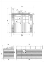 Timbela Cobertizo de madera con PARED LATERAL – Bild 2