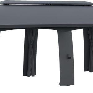 Outsunny Cenador de jardín Gazebo Exterior con Doble Techo y