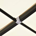 Outsunny Cenador de Jardín 3x3 m Pérgola con Toldo y 16 Orificios de Drenaje para Patio Terraza Metal y Poliéster 180 g/m² Resistente Crema - Image 5