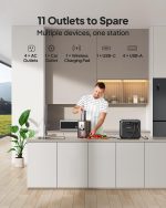 BLUETTI AC180 mobiele stroomgenerator, 0-80% in 45 min, 1152Wh LiFePO4-batterij met 2 stopcontacten 1800W (2700W piek), draagbaar energiestation - Image 3