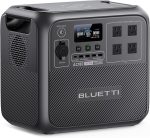 BLUETTI AC180 mobiele stroomgenerator, 0-80% in 45 min, 1152Wh LiFePO4-batterij met 2 stopcontacten 1800W (2700W piek), draagbaar energiestation