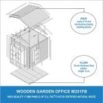Timbela m351fb+H351fbblack - Houten tuinschuur 4 m2 - tuinhuis met vloer en dakspanen - Afbeelding 2