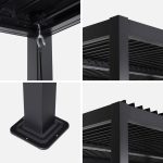 Outsunny Pérgola 3x4 m bioclimática cenador con lamas orientables – Image 2