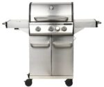 Barbacoa de gas natural Hudson de 3 quemadores y 13,5 kW de potencia