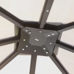 Outsunny Cenador de jardín con techo rígido de policarbonato – Image 3