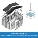 Caseta de jardín de madera - 246 x 418 x 220 cm/8 m² - Caseta de madera natural - Taller de jardín - Guardabicicletas y herramientas TIMBELA M332 - Image 6