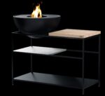 COCINA DE FUEGO con CUENCO 70 Plancha BBQ Set bajo