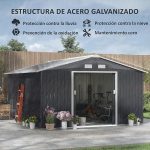 Outsunny Cobertizo de Jardín 340x386x200 cm - Image 4